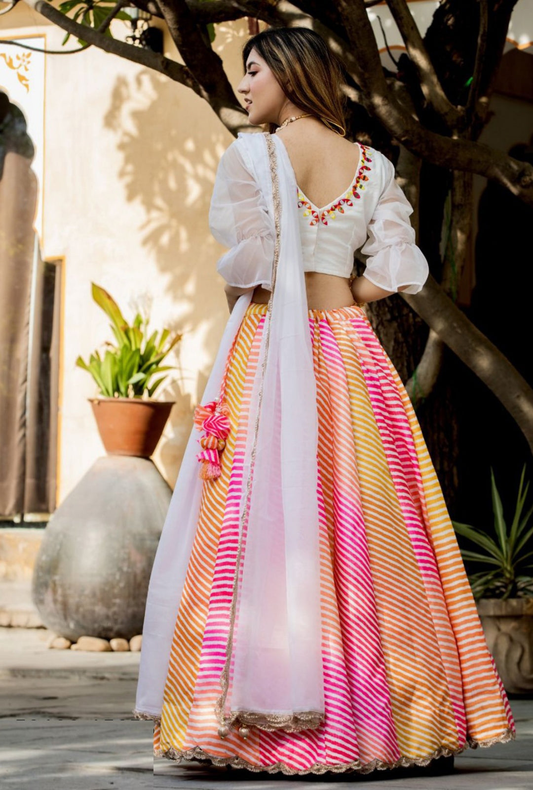 Women Multicolor Art Silk Stylish Lehenga