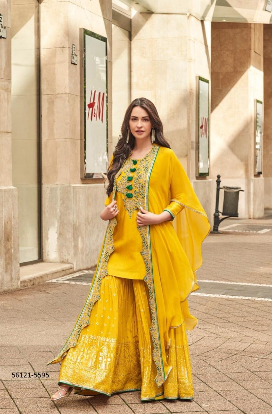 Latest trendy Yellow Sharara Set With Dupatta