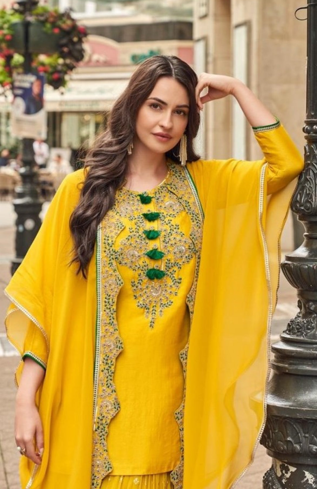 Latest trendy Yellow Sharara Set With Dupatta