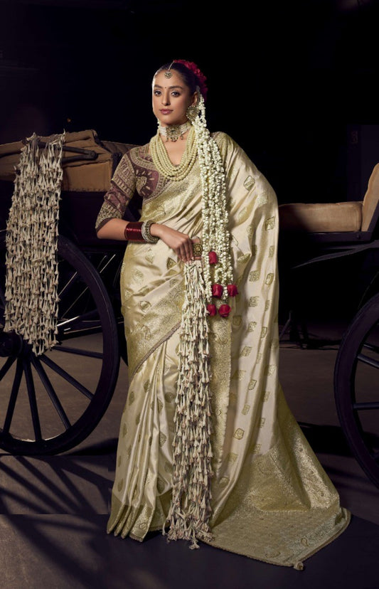 Gorgeous Light Green Viscose Silk Embroidery Saree