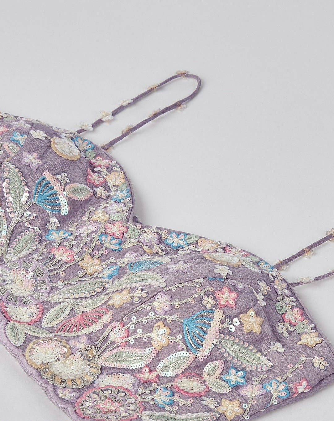 Exquisite Mauve Silk Chiffon Bridal Lehenga