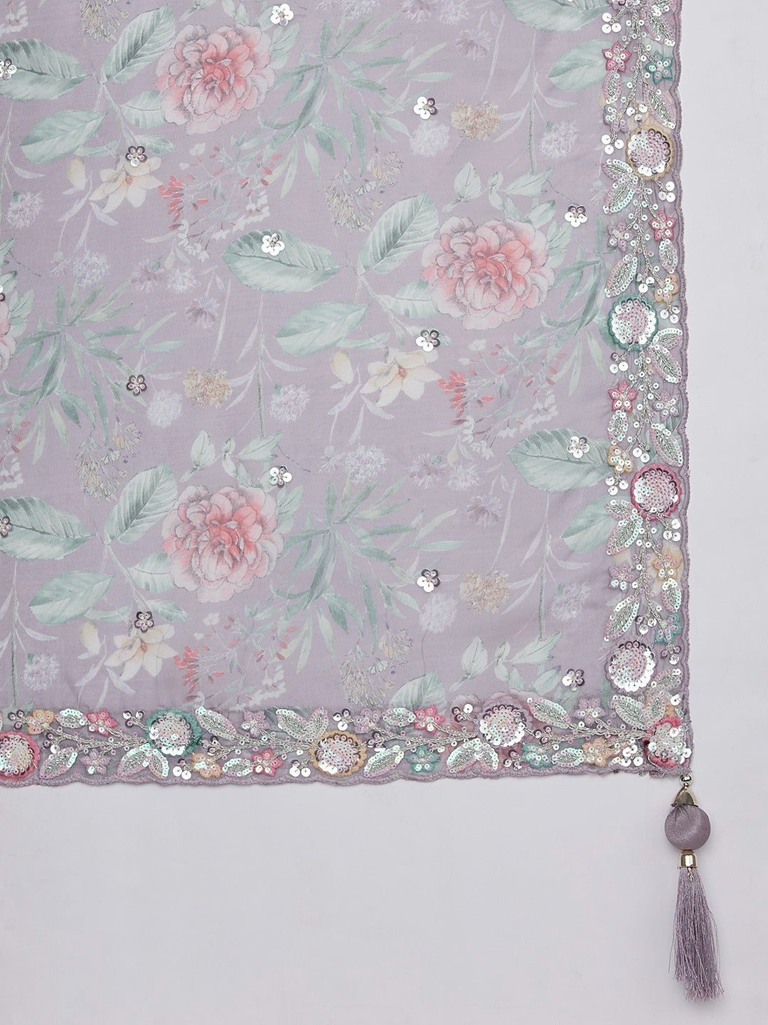 Exquisite Mauve Silk Chiffon Bridal Lehenga