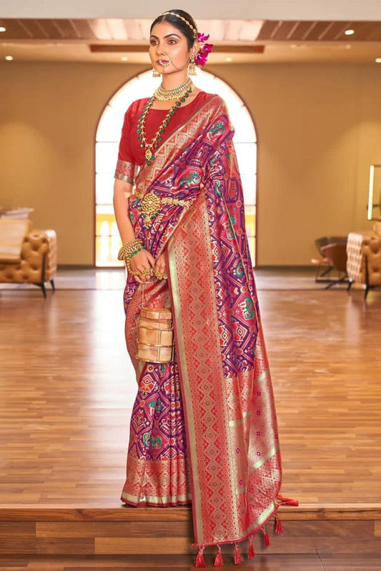 Flawless Purple Silk Saree