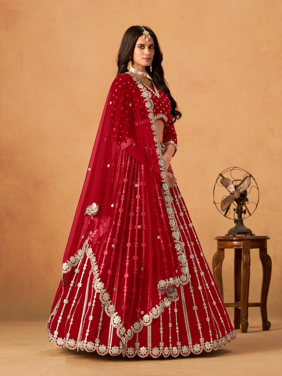 Luxurious Maroon Art Silk Traditional Lehenga