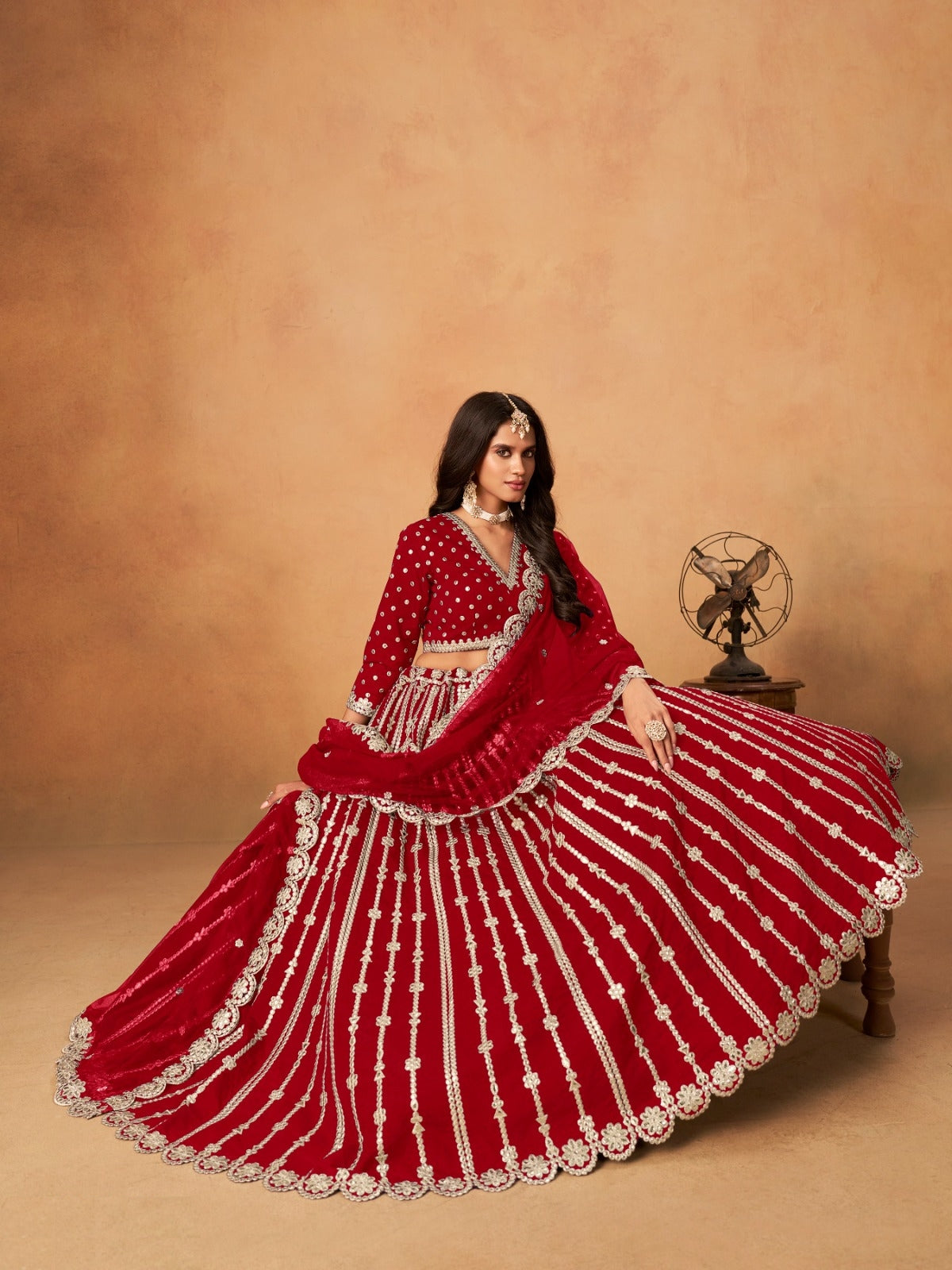 Luxurious Maroon Art Silk Traditional Lehenga