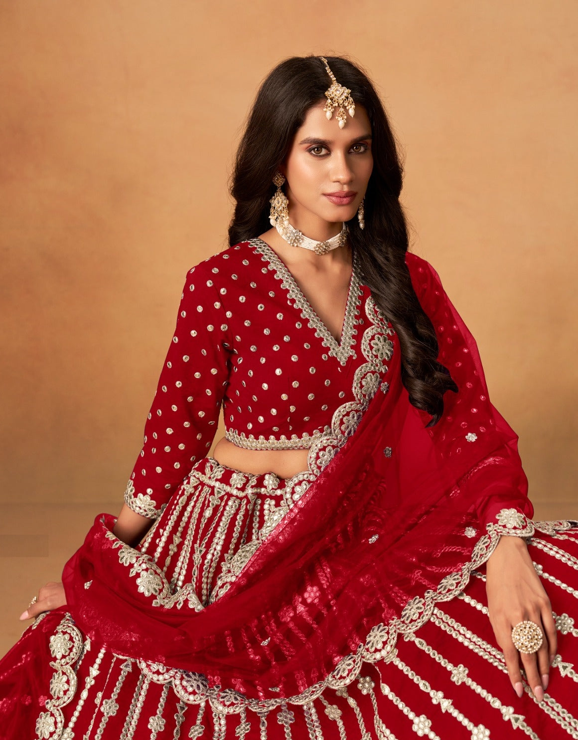 Luxurious Maroon Art Silk Traditional Lehenga