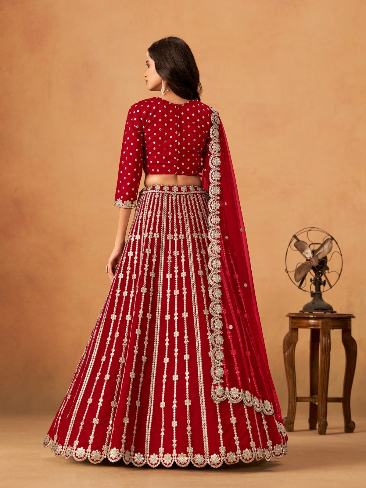 Luxurious Maroon Art Silk Traditional Lehenga