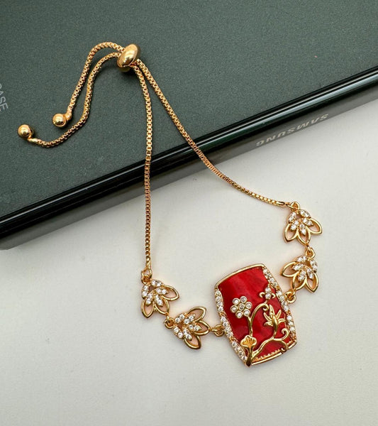 Elegant Red Beaded Necklace