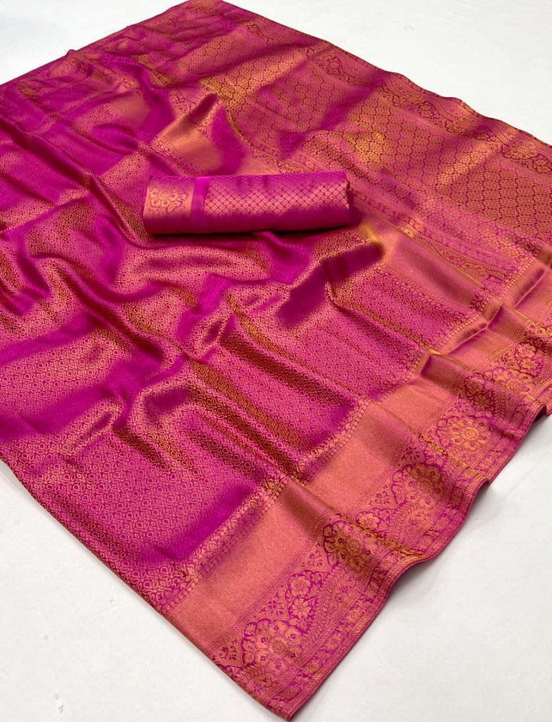 Opalescent Purple Satin Jari Silk Saree