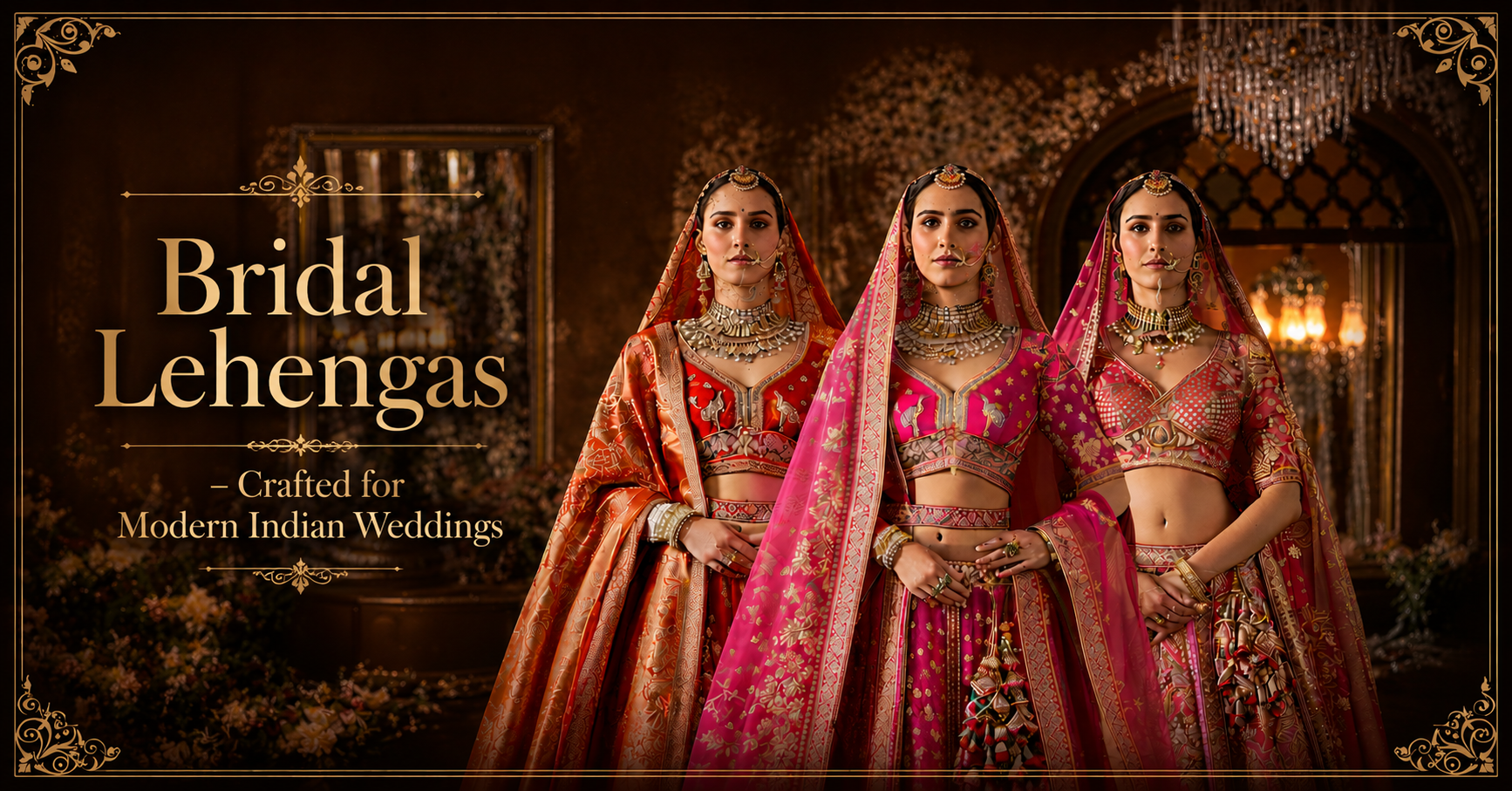 Bridal Lehengas, Bridesmaid Outfits & Partywear Lehengas