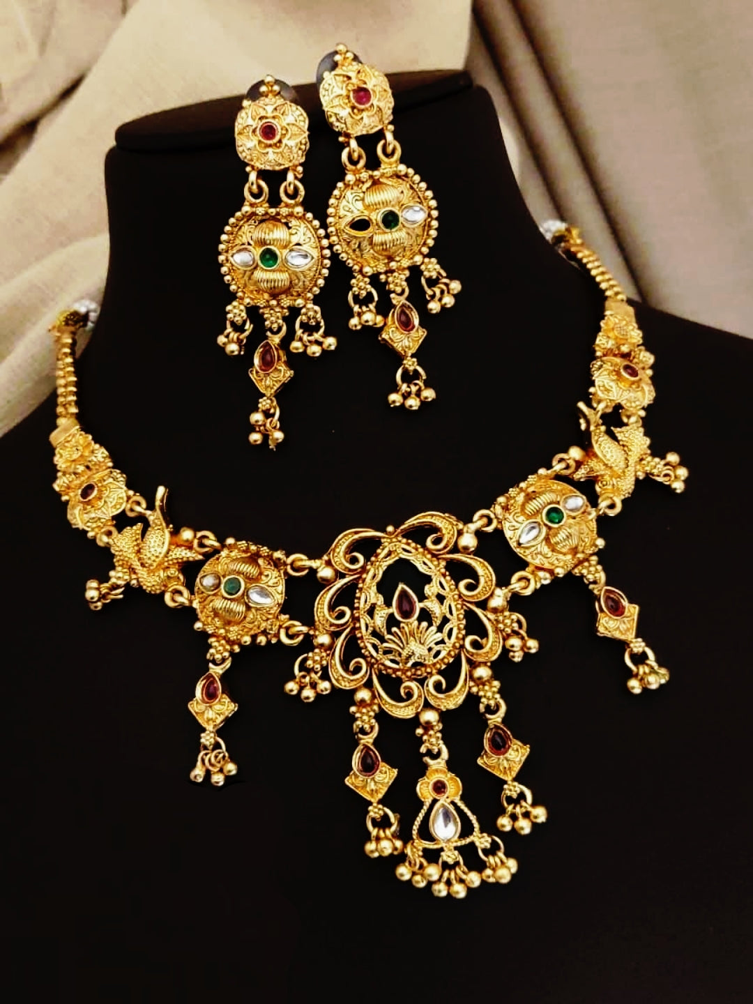 Radiant Relics Antique Gold Plated Choker Jewelry Set For Women