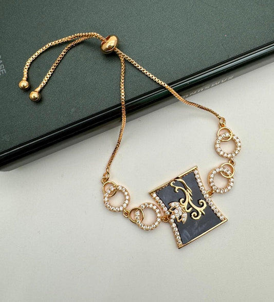 Elegant Dark Grey Beaded Necklace