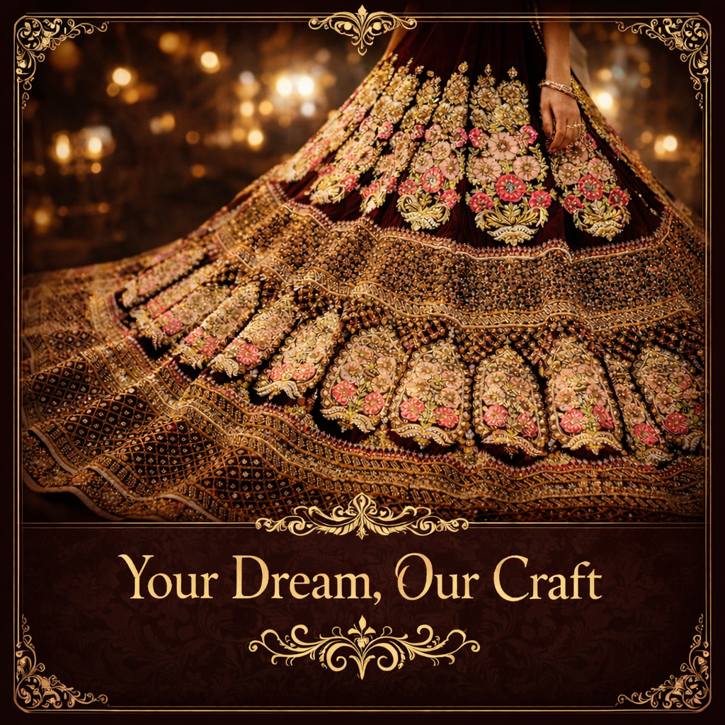 customized lehenga for bride